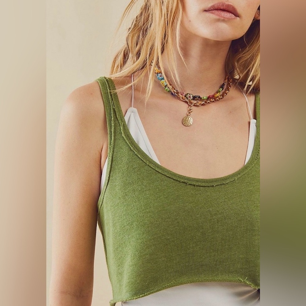 Free People NWOT We the Free Heavyweight Tank Size Large - Picture 3 of 13